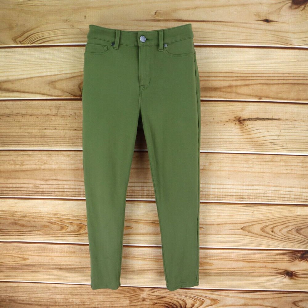 Eva Longoria Jeggings Jeans‎ Mid Rise Womens Size 4 Green Viscose Stretch Soft